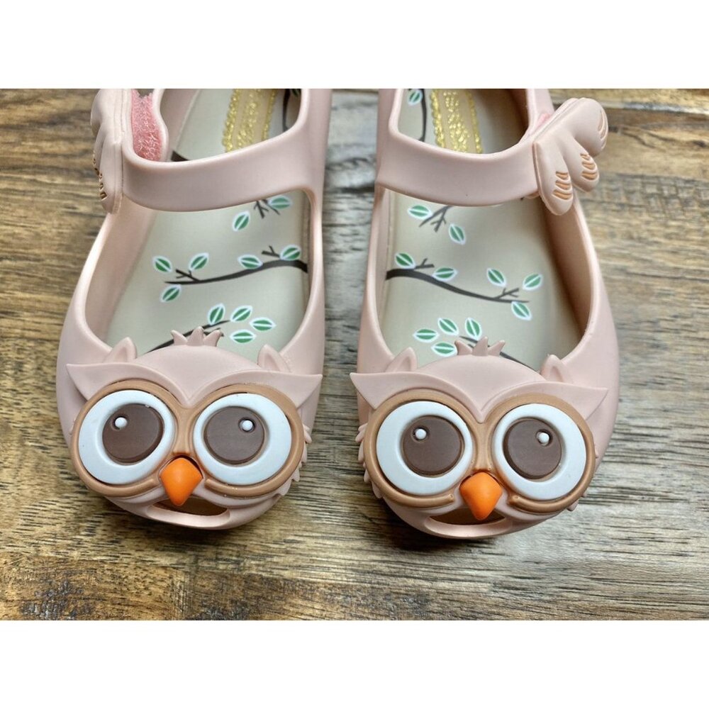 NEW Pale Pink Mini Melissa Owl Shoes 7 infant - Picture 9 of 9